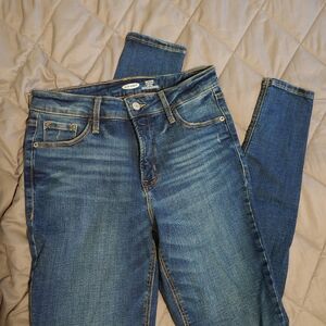 Old Navy Rockstar Super Skinny High Rise Blue Jeans Size 4 Tall Long